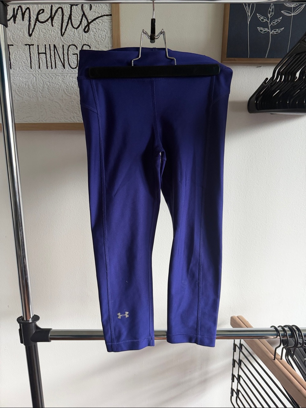 Under Armour Deep Violet Cropped Performance Leggings